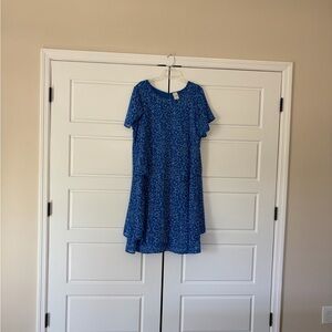 Blair Blue and White Floral Dress